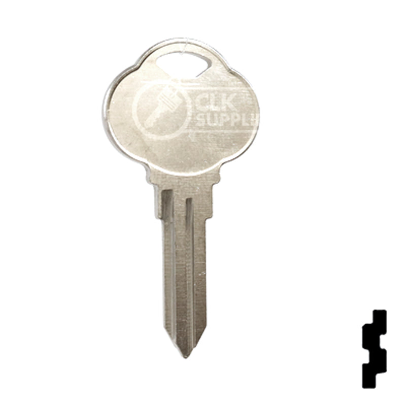 Uncut Key Blank | The Club | 1591P, CLB15 Residential-Commercial Key Ilco