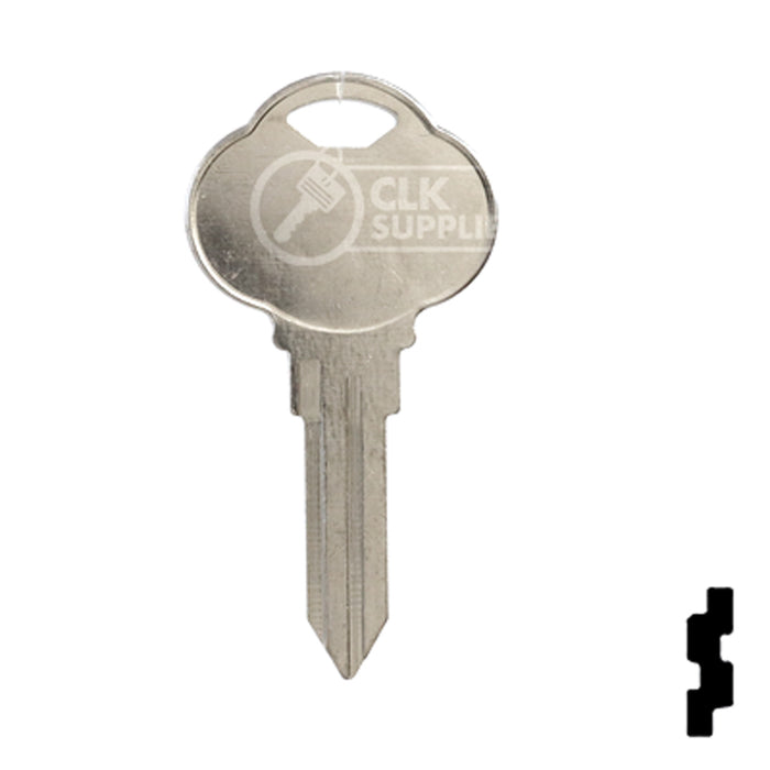 Uncut Key Blank | The Club | 1591P, CLB15 Residential-Commercial Key Ilco