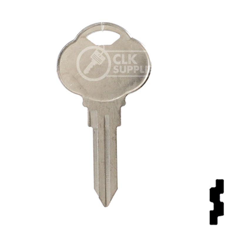 Uncut Key Blank | The Club | 1591P, CLB15 Residential-Commercial Key Ilco