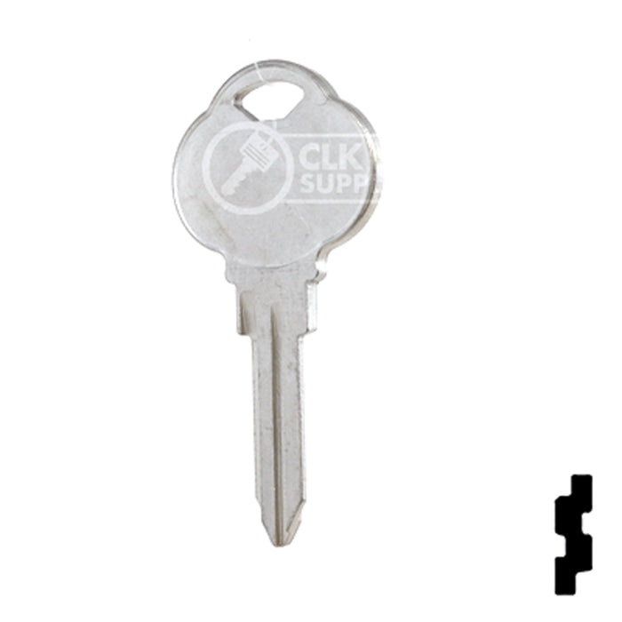Uncut Key Blank | The Club | 1591P, CLB15 Residential-Commercial Key Ilco