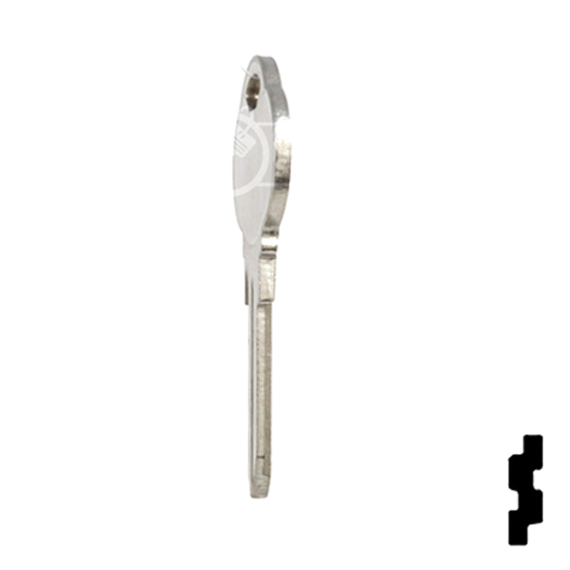Uncut Key Blank | The Club | 1591P, CLB15 Residential-Commercial Key Ilco