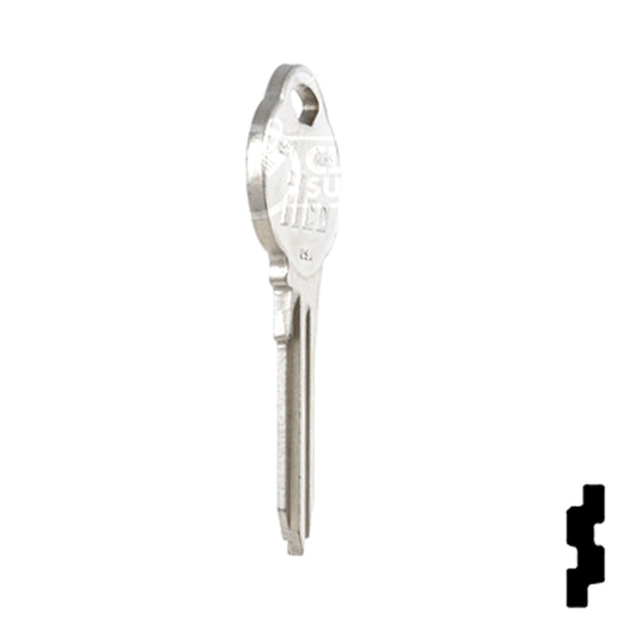 Uncut Key Blank | The Club | 1591P, CLB15 Residential-Commercial Key Ilco