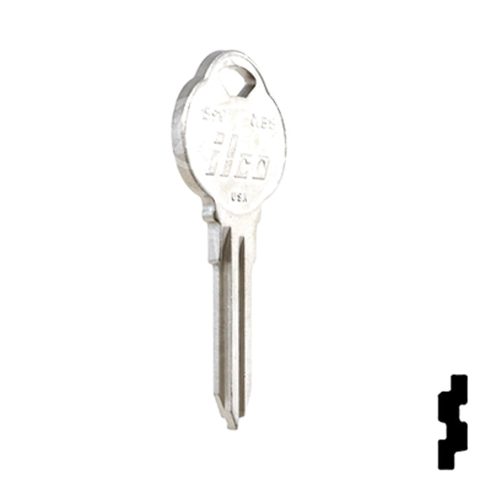 Uncut Key Blank | The Club | 1591P, CLB15 Residential-Commercial Key Ilco
