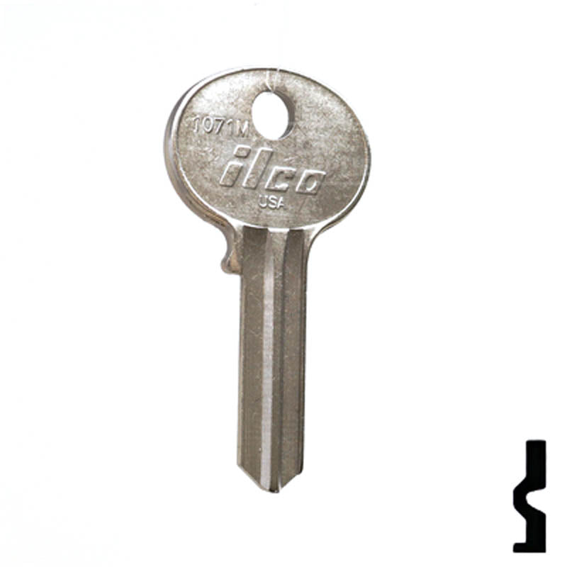Uncut Key Blank | Wilson-Bohannon | 1071M Residential-Commercial Key Ilco