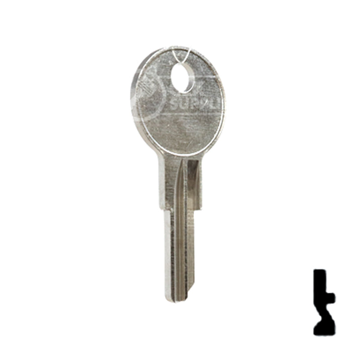 Uncut Key Blank | Yale | 01122BR Residential-Commercial Key Ilco