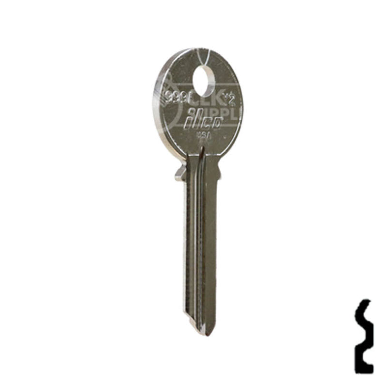 Uncut Key Blank | Yale | 999A, Y2 (NP)