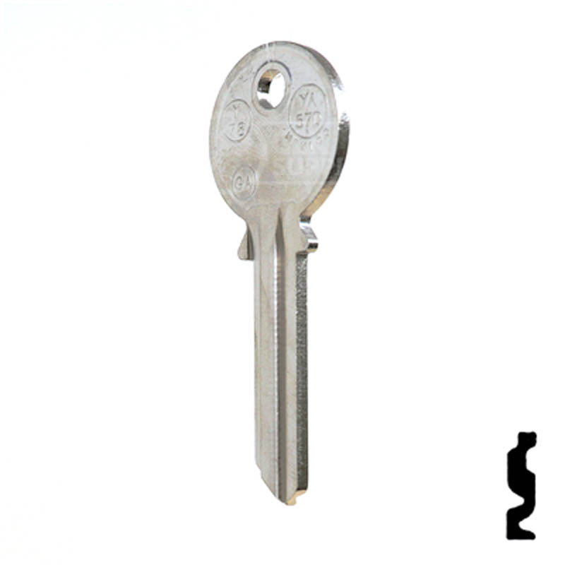 Uncut Key Blank | Yale | Y78, 998GA Residential-Commercial Key JMA USA