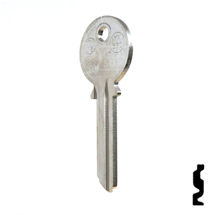 Uncut Key Blank | Yale | Y78, 998GA Residential-Commercial Key JMA USA