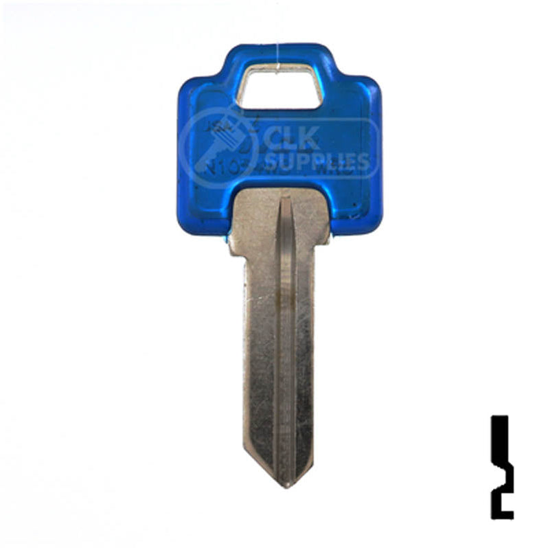 Uncut Key Blank | Weiser Transparent Color Head | WR5 - 5Pcs
