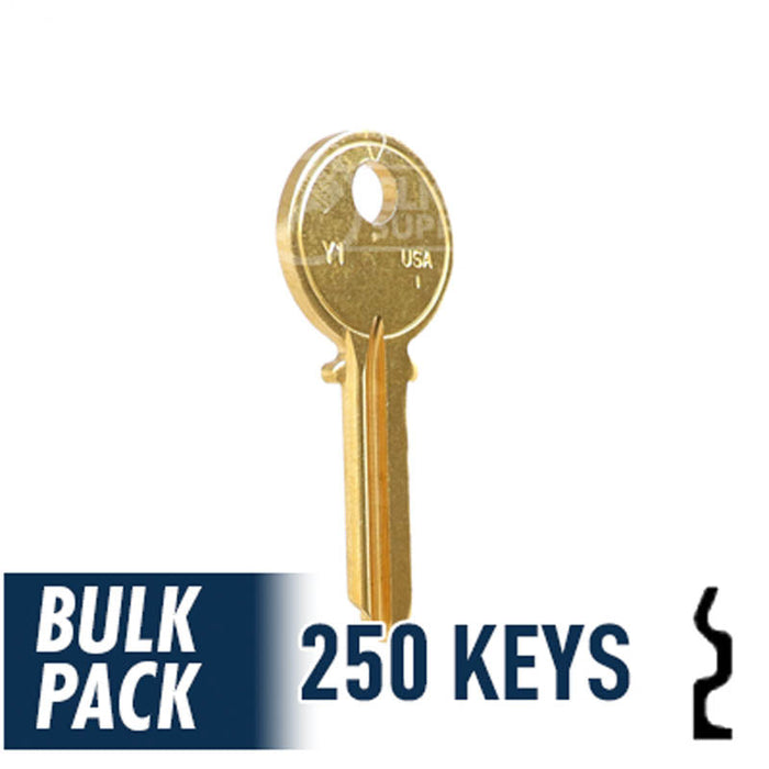 Y1 Yale Key Bulk Pack -250 by Ilco Residential-Commercial Key Ilco