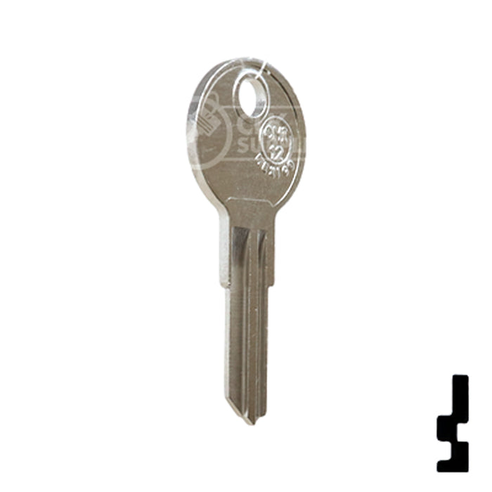 Uncut Key Blank | Chicago | CHI-12, 1041TR RV-Motorhome Key JMA USA