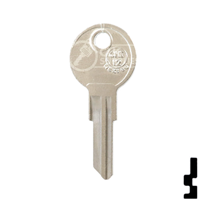 Uncut Key Blank | Chicago | CHI-12, 1041TR RV-Motorhome Key JMA USA