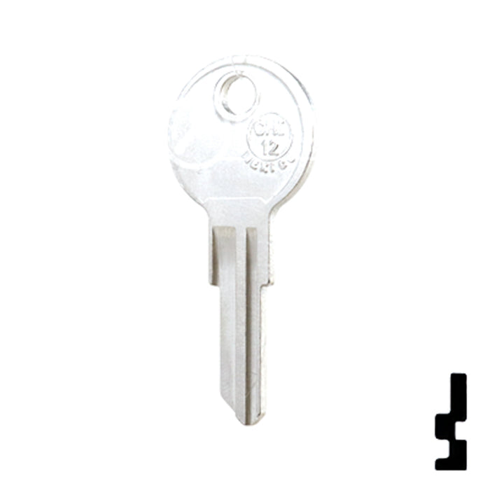 Uncut Key Blank | Chicago | CHI-12, 1041TR RV-Motorhome Key JMA USA