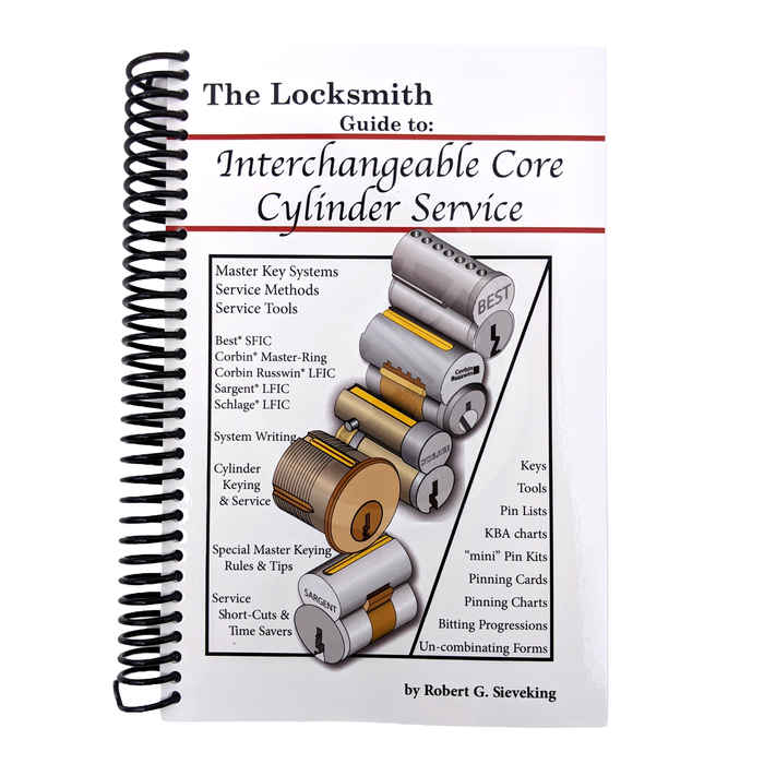 Interchangeable Core Cylinder Service Book | The National Locksmith Training Material Locksmith Trainers