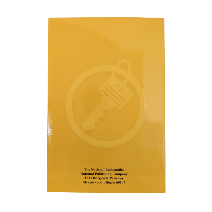 Picking & Impressioning Book | The National Locksmith Training Material Locksmith Trainers