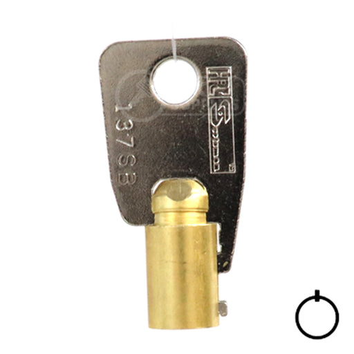 Small Bore Tubular Key Blank | Brass | 137SB Tubular Key Hudson Lock, LLC