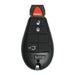Chrysler, Dodge, and Jeep OEM Replacement FOBIK - 4 Button w/ Hatch Chrysler FOBIK Keys Solid Keys USA