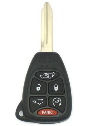 Chrysler, Dodge, and Jeep OEM Replacement Remote Key - 6 Button w/ Hatch, Power Liftgate, and Remote Start Chrysler Remote Keys Solid Keys USA