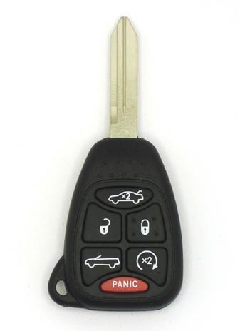 Chrysler, Dodge, and Jeep OEM Replacement Remote Key - 6 Button w/ Trunk, Remote Start, and Convertible Chrysler Remote Keys Solid Keys USA