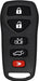 Nissan 5 Button Remote Keyless Entry 5B1 (KBRASTU51) - By Ilco Look-Alike Replacments Ilco