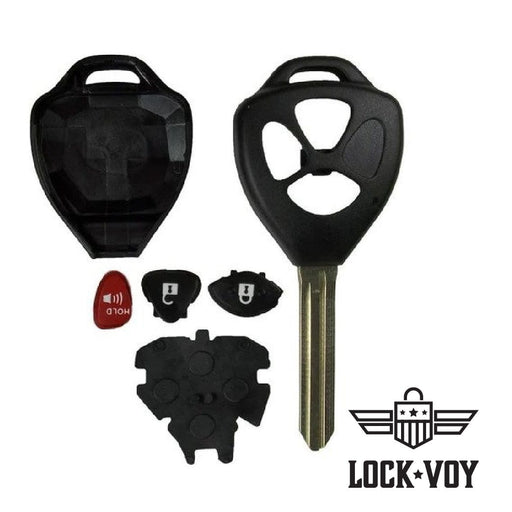 Toyota 3 Button Crown Remote Head Key Shell Key Blanks LockVoy