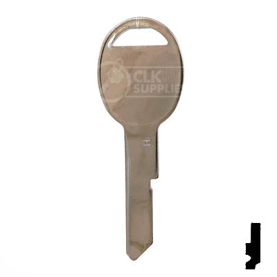 Uncut Key Blank | B45 "H", S1098H | GM Automotive Key JMA USA