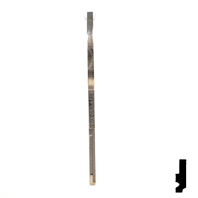 Uncut Key Blank | B45 "H", S1098H | GM Automotive Key JMA USA