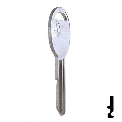 Uncut Key Blank | B49 "B", S1098B | GM Key Automotive Key JMA USA