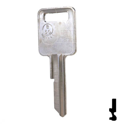 thumbnail image 2 of B56, X146 Nickel Key Blank | Uncut Brass Key For Duplication & Locksmithing 2 of 3