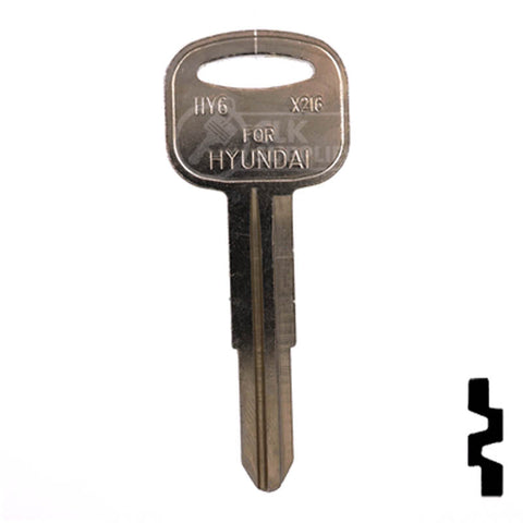 Uncut Key Blank | Hyundai | X216 (HY6)