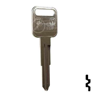 keyです₊⁎⁺˳✧༚ Uncut Key Blank | Geo | X184 ( B65 ) — CLK Supplies