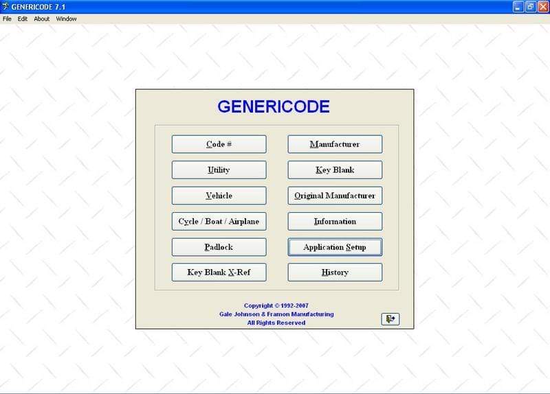 Genericode™ Locksmith Software Locksmith Software Framon