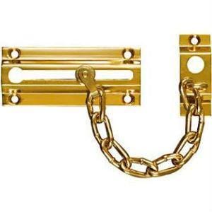 3-5/8" Chained Door Guard - Brass Cylinders & Hardware Gino