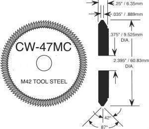 HPC Key Machine Cutter Wheel (CW-47MC) Key Machines & Parts Ilco