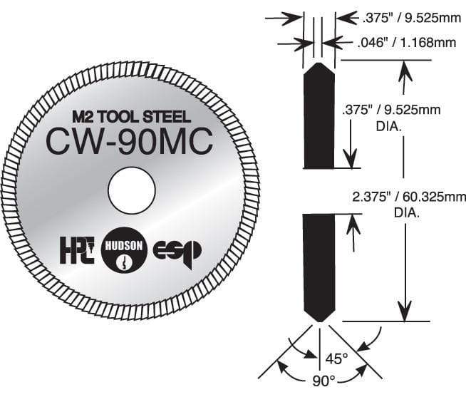 HPC Key Machine Cutter Wheel (CW-90MC)