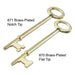Notch and Flat Skeleton Keys 2/pk Key Chains & Tags Lucky Line