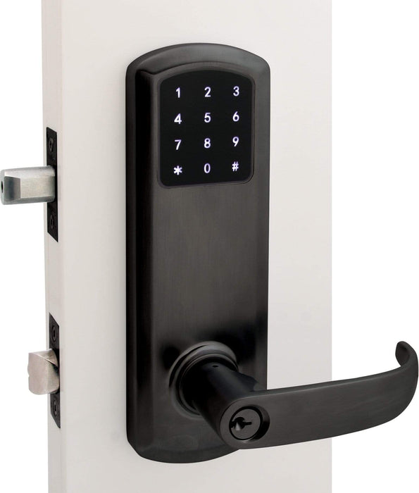 TownSteel E-Genius 5000 Series Grade 1 Interconnected Push Button Electronic Lock 4" On Center w/WiFi-Flat Black Electronic Lock TownSteel