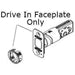Grade 2 Drive In Faceplate Piece For Deadbolts Locksets PHG