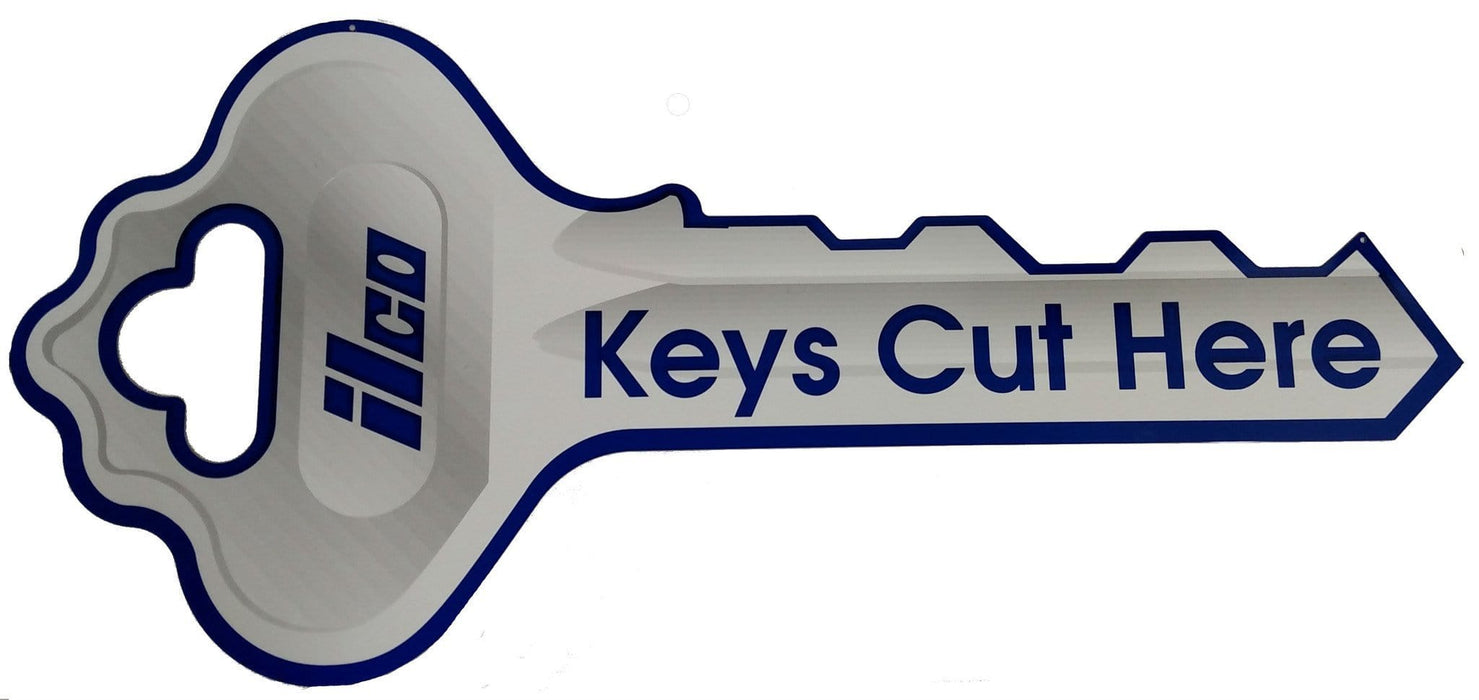 Keys Cut Here - Double Sided Sign Displays and signage Ilco