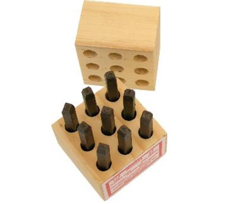 1/8" Number Stamps 0-9 Key Stamps Young Bros Stamp Works