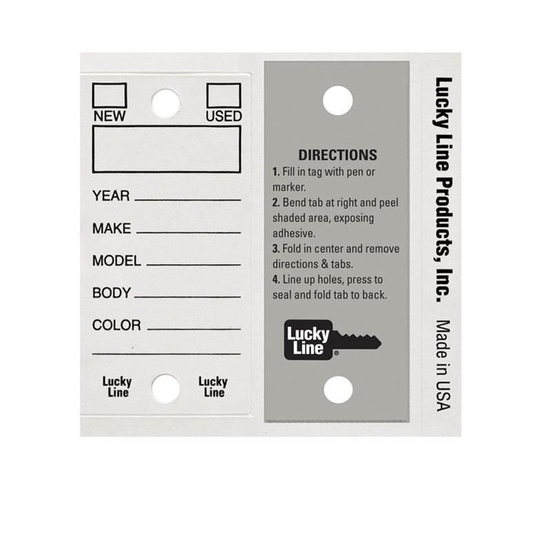 Self Laminating Stock Tag 250/pk Key Chains & Tags Lucky Line