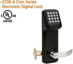 E72 ENTRYCHECK Electronic Cylindrical Lockset ( 160 Users ) Locksets International Door Closers