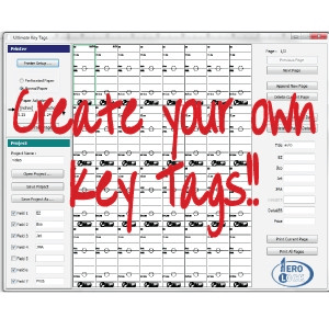 Ultimate Key Tags- Create Your Own!!! Locksmith Software Aero Lock