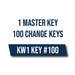 1 Master Key 100 Change Keys On A KW1 Key #100 Master Key Systems CLK