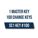 1 Master Key 100 Change Keys On A SC1 Key #100 Master Key Systems CLK