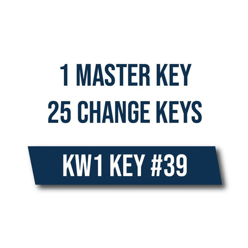 1 Master Key 25 Change Keys On A KW1 Key #39 Master Key Systems CLK