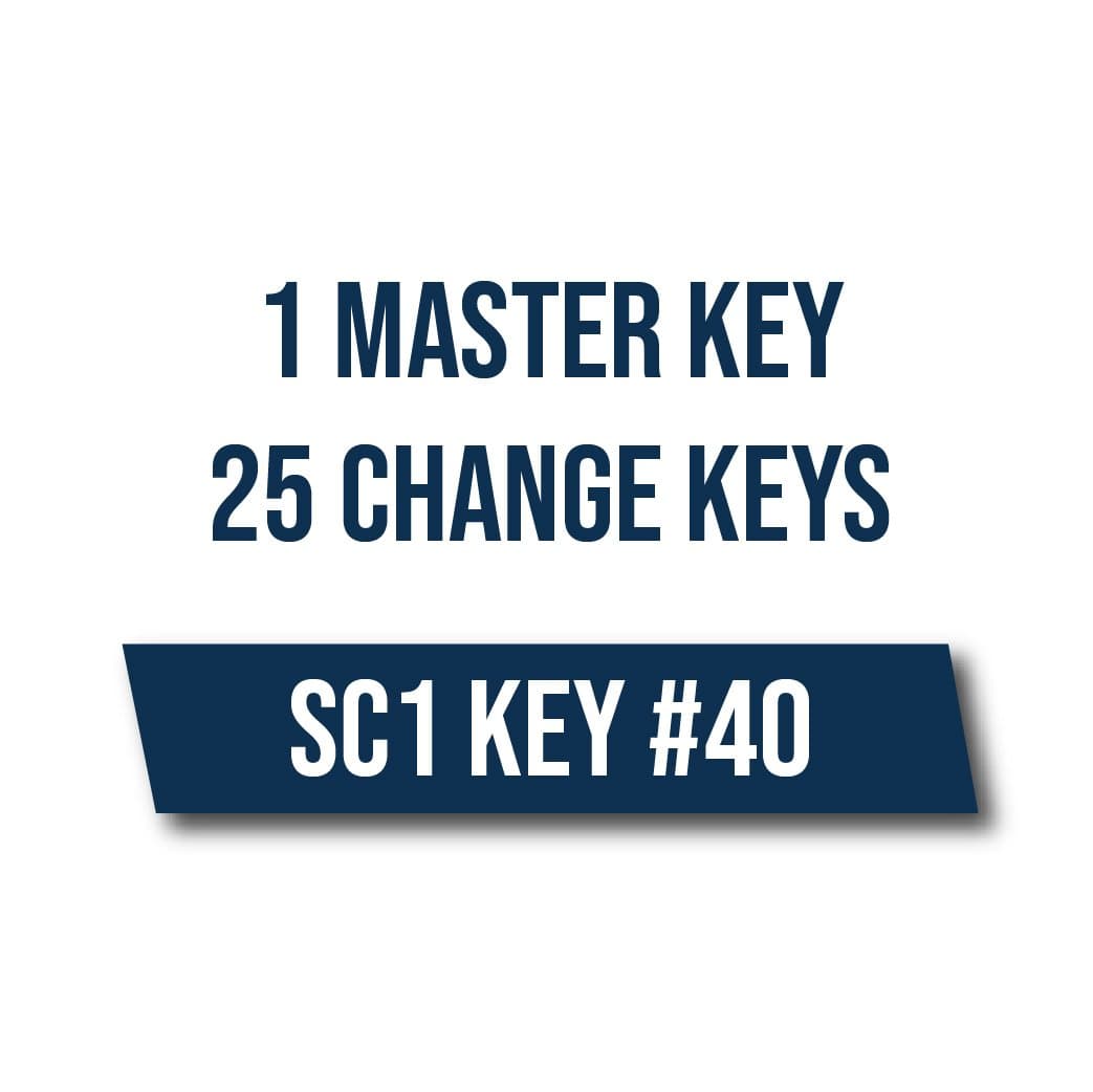 1 Master Key 25 Change Keys On A SC1 Key #40 — CLK Supplies
