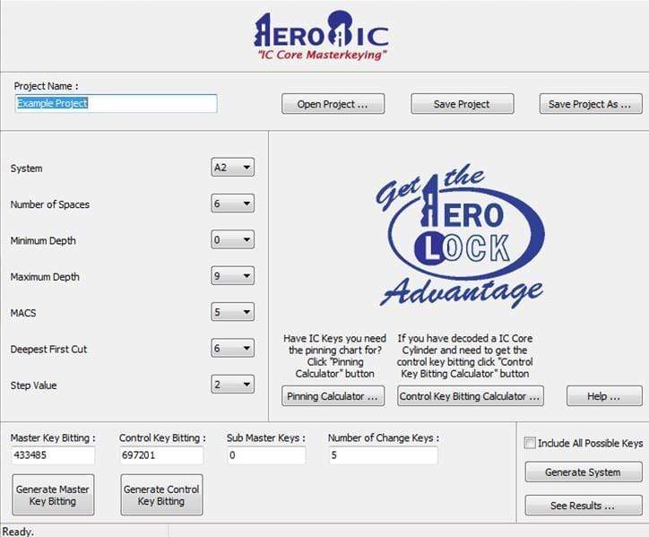 Aero IC Core Masterkeying Software For A-2,A-3 And A-4 Master Keying Software Aero Lock