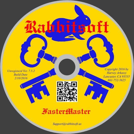 FasterMaster with CD Backup and Printed Documentation Locksmith Software Rabbitsoft
