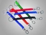 Deluxe Coil With Mini Trigger Snap 24/Pack Key Chains & Tags PEEBEE